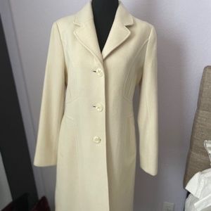 Kenneth Cole Reaction Ivory Wool Coat